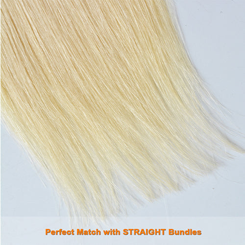 #613 Straight 4x4 Human Hair Blonde Closure