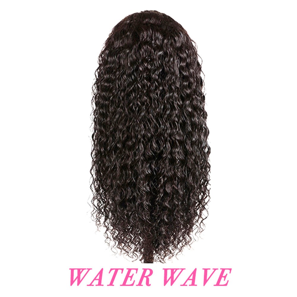 Water Wave Full Frontal 13*4 HD Lace Wig Natural Black