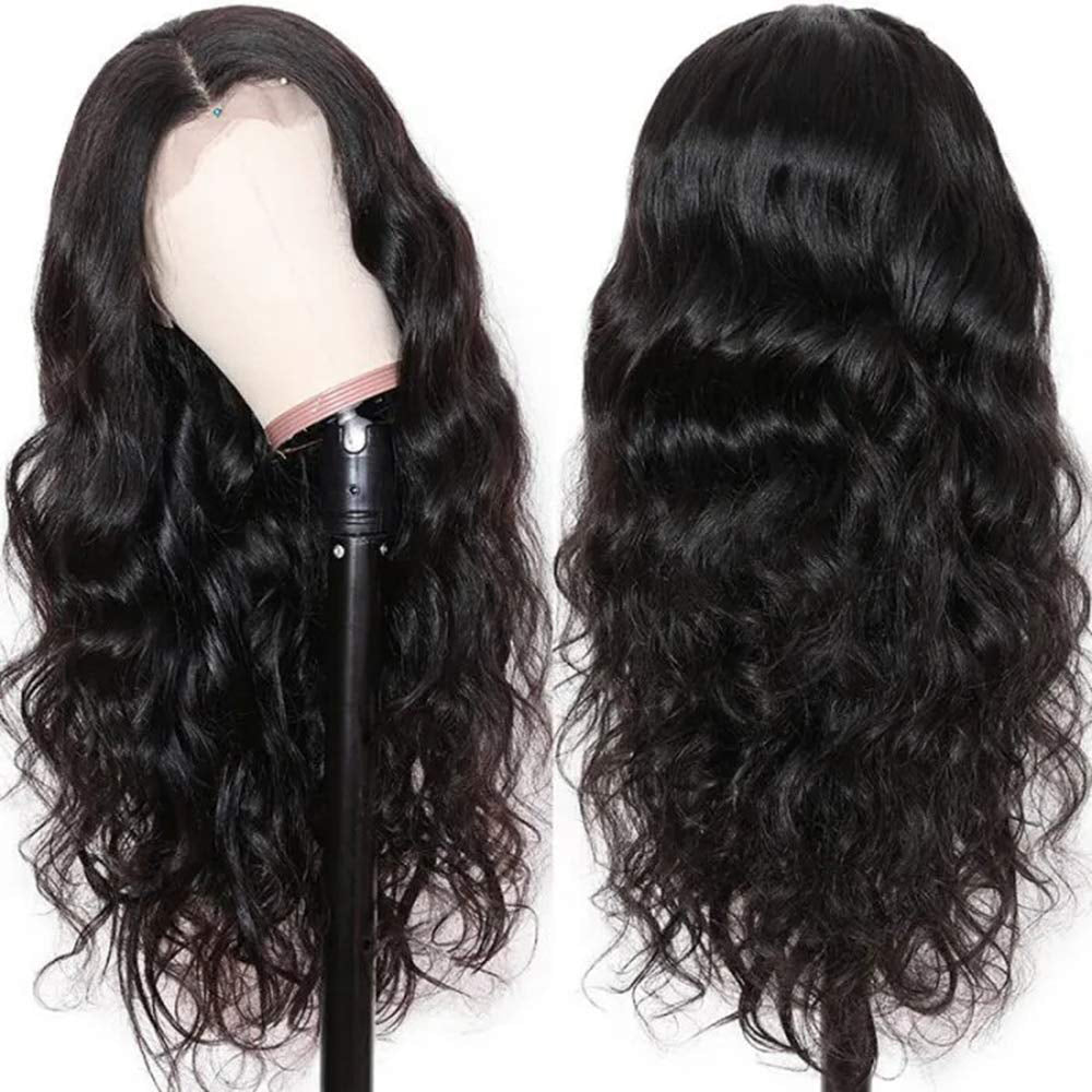 Body Wave 13x4 Frontal Lace Wig Natural Black 200% Density
